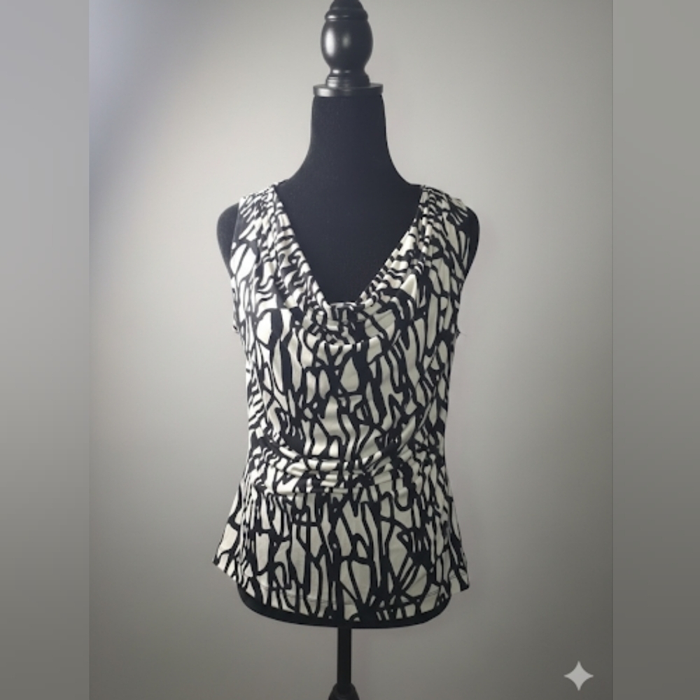 Calvin Klein Black and White blouse